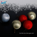 Christmas tree decorations silk thread baubles three colors ,Fabric Ball Christmas Ornaments